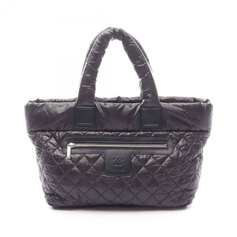CHANEL Black Leather Tote Bag